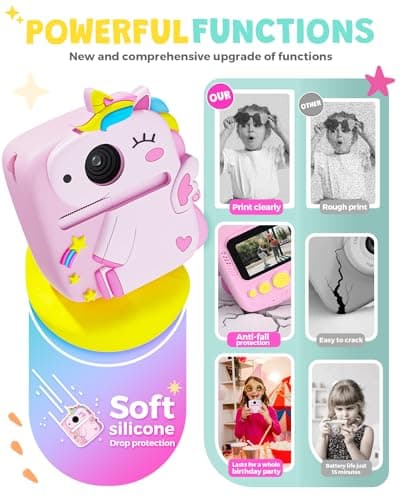 Kids Camera Instant Print,1080P Kids Digital Camera,Girls Gifts Toys Age 3+ — view 6