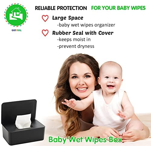Wet Wipes Dispenser Box, Toilet Wipes Dispenser Box, Dustproof Tissue Storage Box, Baby Water Wipes Dispenser Holder Keep Wipes Fresh with Lid Seal Reusable Wipes Box for Home Office Desk — view 2