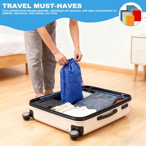 12Pcs Drawstring Shoe Bags, Portable Non-Woven Shoe Packing Clothes Bag — view 5