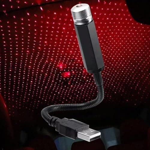 Gowxs 2Pcs Mini LED Projection Lamp Star Night, USB Plug Night Light, Romantic Projector Light Durable Mini Projection for Car, Bedroom, Living Room, Party (Red andPurple) — view 3