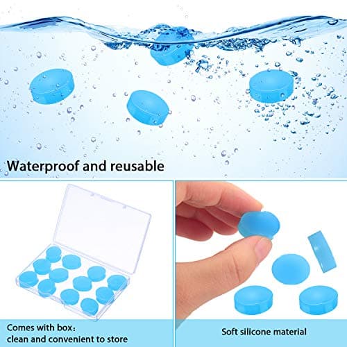 Frienda 36 Pair Silicone Ear Plugs for Sleeping, White, Blue, Green — view 3