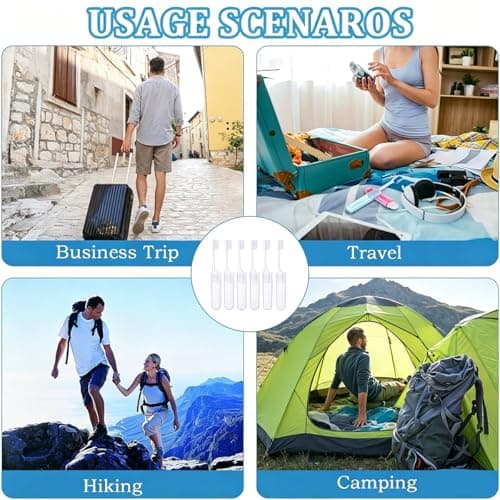 Travel Toothbrush and Toothpaste Set,6 Pcs Portable Folding Mini Toothbrush with Soft Bristles,Small Toothpaste Travel Size Kit for Camping Business Trips,Families Camping Outdoor Activities — view 4