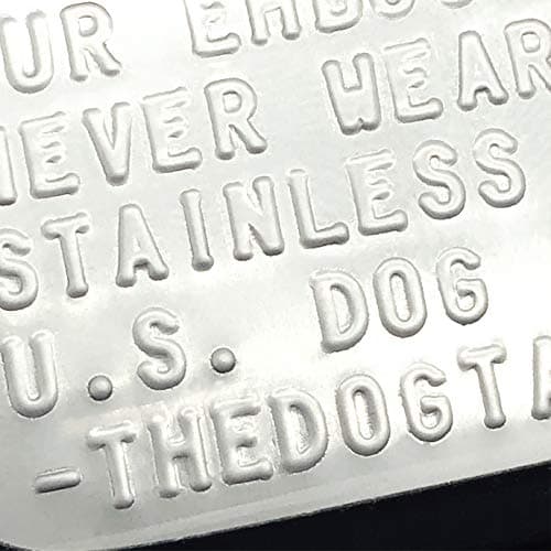 Set of 1 Personalised Luggage Stainless Steel Dog ID tag with Cable & Silencer Read Description to See How to ADD Personalisation (Camo Pink) — view 2