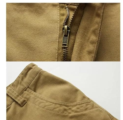 YUECIBAI Sports Running Shorts For Men Men'S Multi Pocket Cargo Shorts Male Cotton Mens Shorts Pants 30 Green — view 4