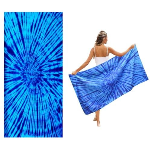 Irunfast Oversized Microfibre Beach Towel,180×80cm Sand Free Quick Dry Beach Towel for Adults Portable Travel Towel Lightweight Towel for Travel Bath Swimming