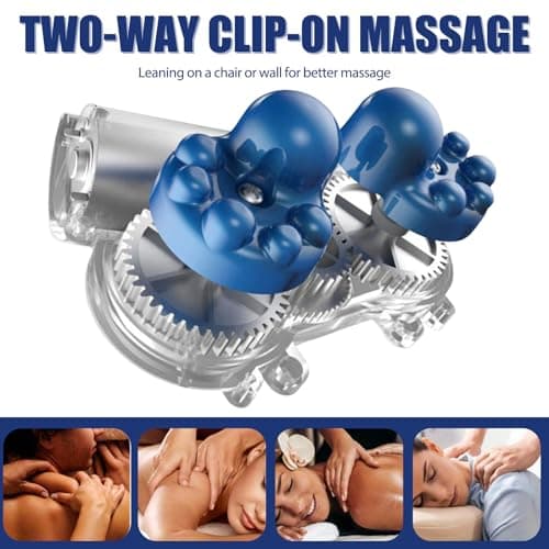 Neck Massager, Newly Upgraded Rechargeable U-Shaped Shoulder and Neck Relaxer with Drawstring Bag, 3D Deep Tissue Kneading, 3 Levels of Intensity and 3 Modes, Massage Cushion for Travel,Office,Drving — view 6