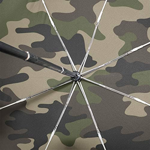 BIGJOKE 3 Folds Auto Open Close Umbrella Forests Camo Military Army Camouflage Pattern Windproof Travel Lightweight Rain Umbrella Compact for Boys Girl Men Women — view 5