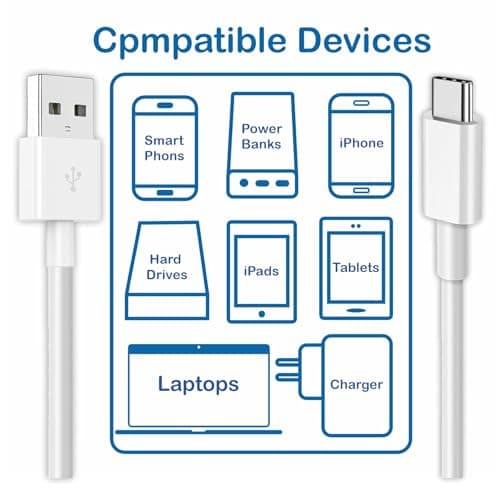 ArobiaSB USB C to USB A Charger Cable 1.5m Fast Charging Type C Cable USB-C to USB A Cable – Fast USB C Long Type C Fast Charging USB Cable for Mobile Phone Chargers — view 2