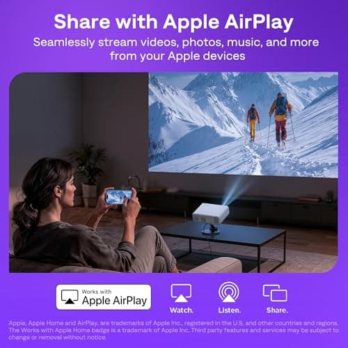 Aurzen Roku TV Projector for Bedroom, Roku Streaming Experience Built-in — view 6
