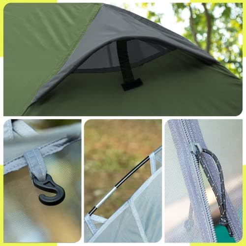 Forceatt Tent, 1/2 Person Two Doors Camping Tent, Ultralight Waterproof 2 Man Tent,Quick To Set Up,Portable,for Camping,Motorcycle Travel, Backpacking — view 4