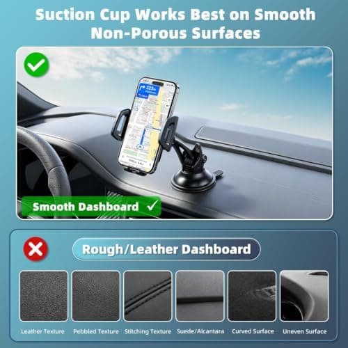 Vansky 3-in-1 Car Phone Holder: 3 Mountings - Fits Windshield Dash Vent — view 5