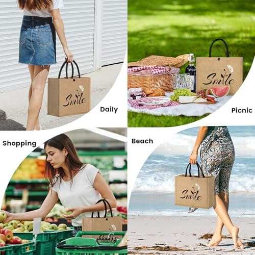 WORPICE Beach Bag - Large Beach Bags for Women, Women Straw Beach Tote Bag Waterproof, Summer Handle Tote, for Beach Travel Holiday Swimming — view 2