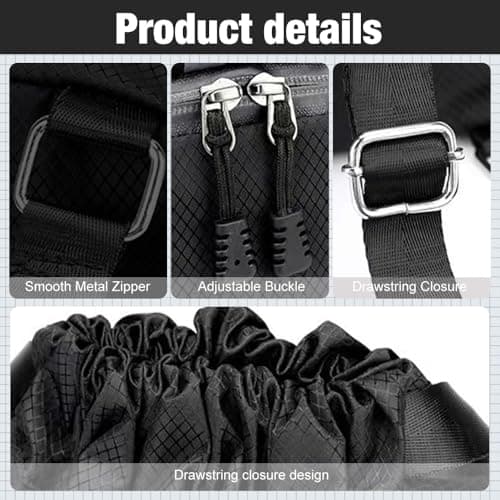 CLIUNT Drawstring Backpack for Gym & Swim, Waterproof Lightweight Sports Bag with Shoe Compartment, Large Capacity, Wet/Dry Pockets for Men Women — view 4