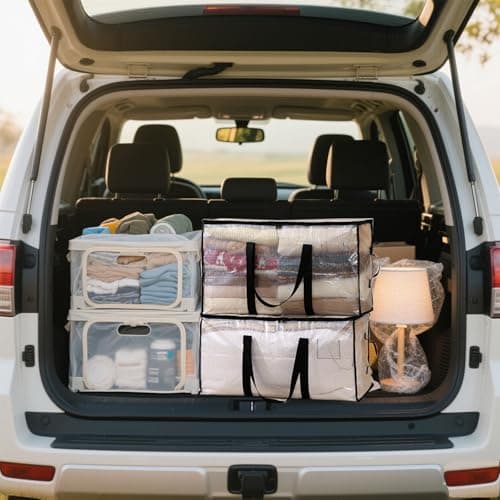 Clear Plastic Storage Bags,95L Clothes Storage Bag with Zipper Closet Organizer,Large Moving Bags With Heavy Duty Handles & Zips for Clothing, Blankets, Duvet, Pillow-1 Pack — view 6