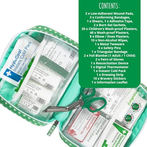 Family First Aid Kit - 115 Pieces Including Plasters, Bandages, Burn Gel, Thermometer, Cold Pack - for Car, Home, Travel, Camping and Hiking - As Seen on Dragons' Den — view 3