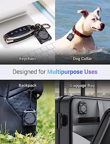 PROfezzion 4-Pack Secure Air Tag Holder with Key Ring & 3M Adhesive Mount — view 4