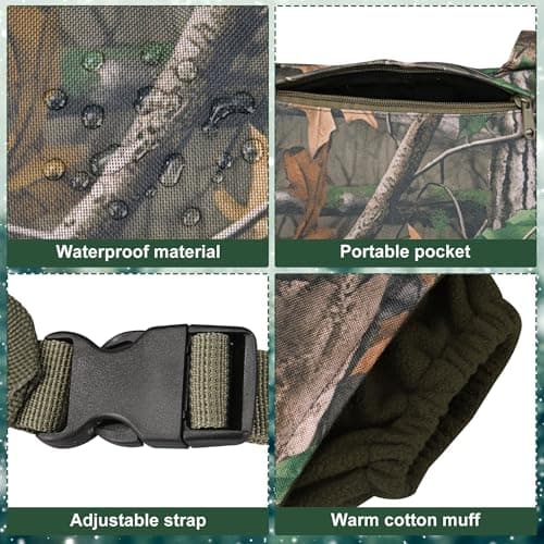 Hunting Camo Hand Muff Insulated Camo Hand Warmer Pouch Cold Weather Hunting Hands Muff Gear for Hiking Camping Outdoor Sports — view 3