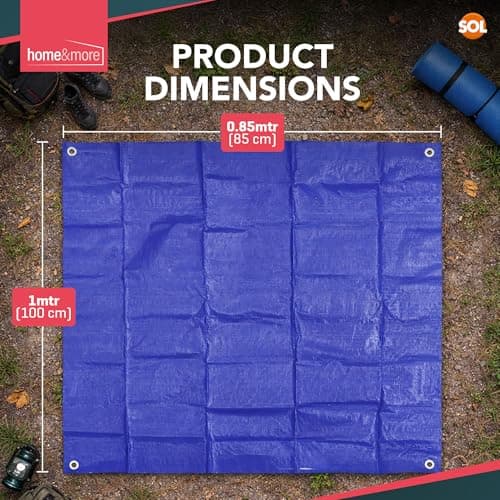 SOL Small Tarpaulin 1m x 0.85m - Waterproof Heavy Duty Cover Sheet — view 2