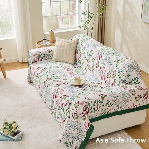 Homeeden 100% Organic Cotton Boho Throw Blanket for Sofa and Bed 130x160cm — view 2