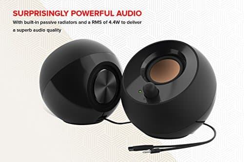 Creative Pebble Modern 2.0 USB powered Compact Speaker Sound System with Clear Sound for Computer, PC, Laptop, Mac - White — view 4