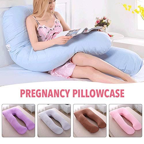 Sobeta Pregnancy Pillow Cover U Shaped Comfortable Multifunctional Maternity Body Removeable Pillow Case Ideal For The Future Mother's Sleep 140x80cm — view 3