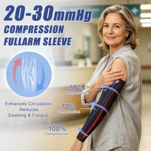 Beister 20-30 mmHg Compression Arm Sleeves for Pain Relief, Single — view 2