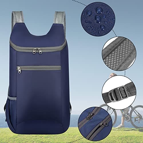 FANTESI 2 Packs Ultra Lightweight Backpack Waterproof Foldable Backpack — view 3