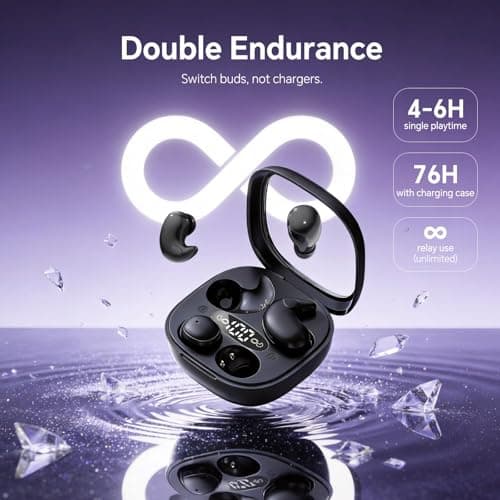 2-in-1 Invisible Earbuds Set, Flat In-Ear Sleep Earphones for Side Sleepers — view 5