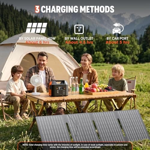 SinKeu Portable Power Station 97.68Wh with 40W Solar Panel,Camping — view 4