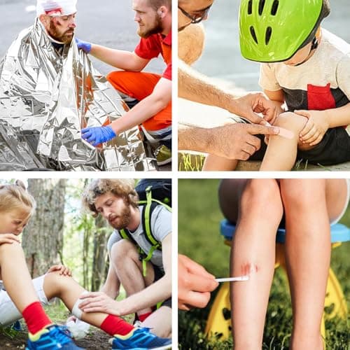 First Aid Kit Bag, 98PCS Small Car Emergency Kits Portable Travel Safety First Aid for Camping Hiking Outdoor Sports Home Emergencies — view 4