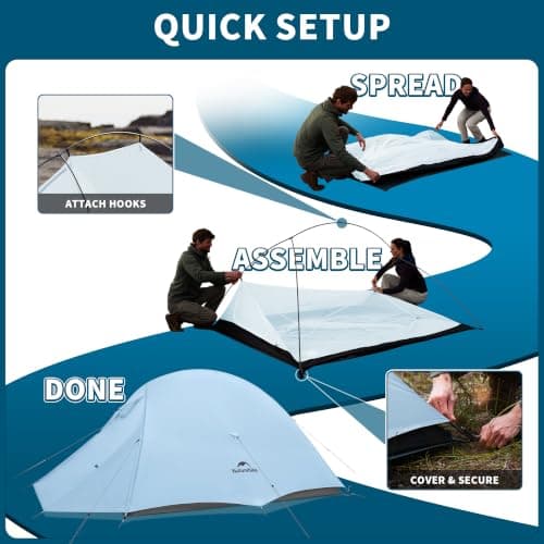 Naturehike Cloud Up 2 Person Backpacking Tent, Waterproof Double Layer — view 6