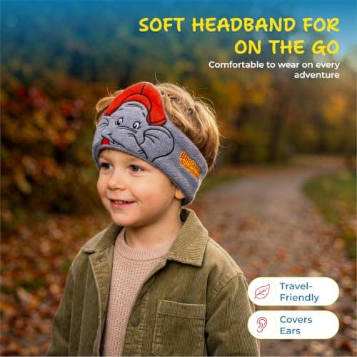 Technaxx Benjamin the Elefant Headband Headphones for Kids & Toddlers - Good for Travelling, Music Listening, Sleeping - Soft Fleece Comfortable Material - Volume Limited and Size Adjustable Eye Mask — view 3