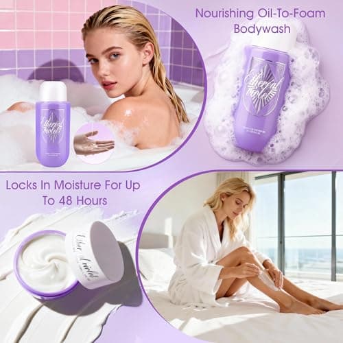 Gifts for Women Skincare set 12 Pcs,Fragrance Mist,Body Cream,Shower Gel,Hand Cream,Lip Balm,Eye Mask,Soap,Hair Tie,Vegan and Cruelty-Free,Travel Friendly Hydration Kit — view 5