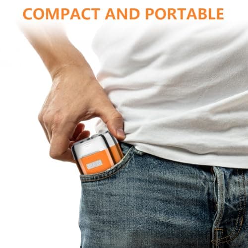LOPHE Mini Portable Electric Shaver,2025 New Compact Electric Razor for Men,2-Speed Magnetic Shaver, 9500RPM USB Rechargeable Pocket Razor for Travel Home Business Trip,Orange — view 6