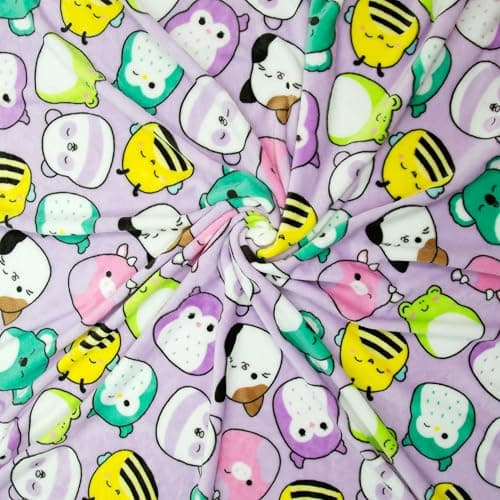 Squishmallows Officially Licensed Fleece Throw Blanket | Super Soft Warm Purple Throw, Playful Design | Perfect For Home, Bedroom, Sleepovers & Camping | Size 100 x 150cm — view 5
