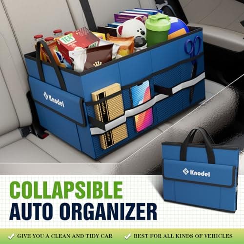 K KNODEL Car Boot Storage Organiser for SUV, Van, Truck (Small, Blue) — view 2