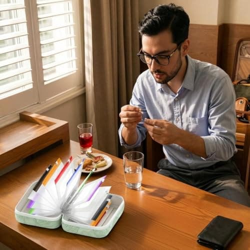 Travel Pill Organizer Reusable Portable Slide Lock with 14 Bags — view 2