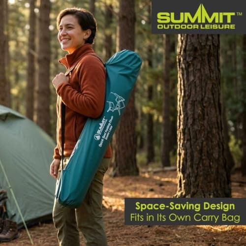 Folding Camping Chair With Cup Holder | Carry Bag | 2 Set | Green — view 3