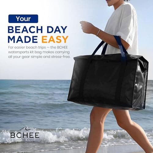 BCHEE Water Sports Kit Beach Bag, Change Bag for Wet Or Dry Kit | Water Resistant Durable Material | Velcro Fastening Lid | Removable Shoulder Strap | Strong Handles | UK Business | BOGOF — view 6