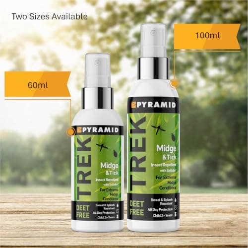 Pyramid Trek Midge & Tick No DEET Midge/Tick/Mosquito Repellent DEET FREE Saltidin Spray - 100ml — view 4