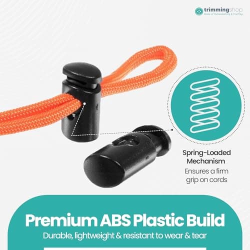 Trimming Shop 10pcs Lightweight Spring Loaded Toggle Cord Locks — view 3