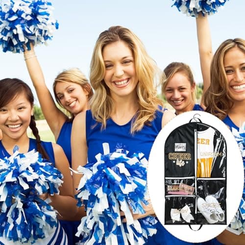 Blushtier 40" Cheer Uniform Garment Bag Cheerleading, Black,Gold — view 6