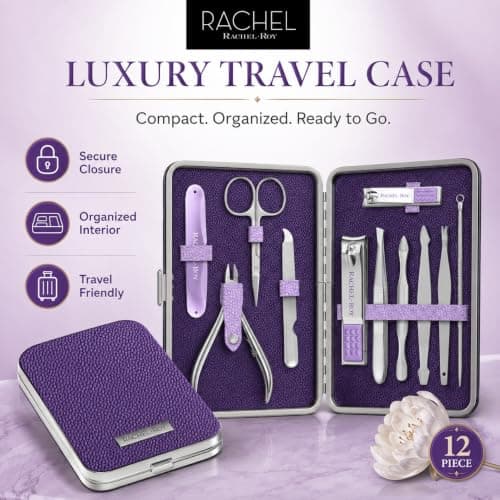Rachel Roy 12-Piece Manicure Kit for Women with Travel Case — view 3