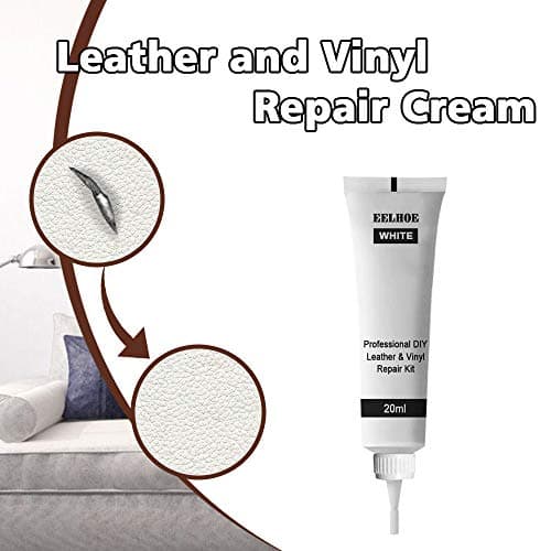 Vinyl Repair Kit,Black/White Leather and Vinyl Repair Kit, Leather Repair Kit, Furniture Repair Kit, Leather Scratch Repair for Refurbishing for Upholstery, Jacket,Couch, Boat, Car Seats (White) — view 6