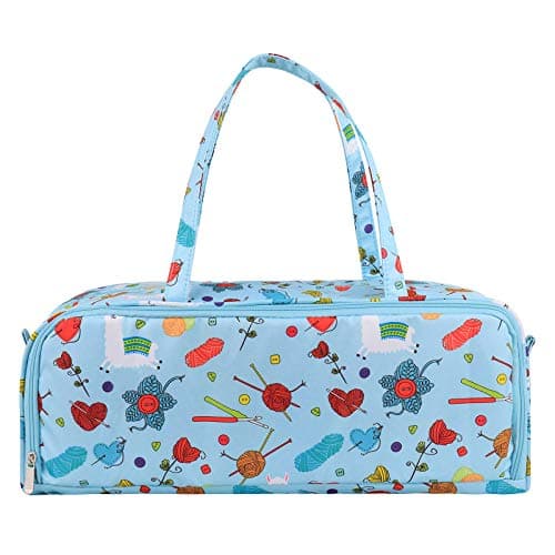 Coopay Knitting Bag, Knitting Bags for Wool and Needles Storage, With Handy Compartment for Extra Long Knitting Needles and Hooks, Crochet Bag with Side Pocket, Knitting Organizer Lightweight Large — view 5