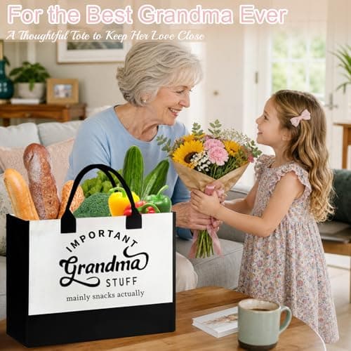 SHXWELL Grandma Gifts for Grandma Birthday Gifts, Unique Great Grandmas Gifts from Grandkids, Best Grandmother Gift Basket Tote Bag Grandmas Birthday Card for Christmas Mothers Day — view 3