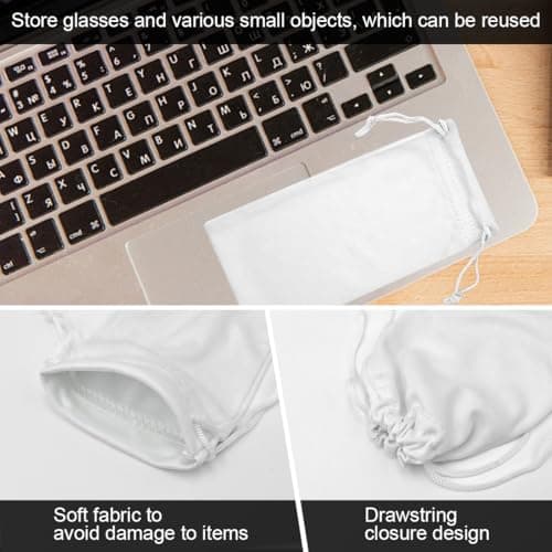 LICQIC Microfibre Sunglasses Soft Pouch, 1 Pcs White — view 5