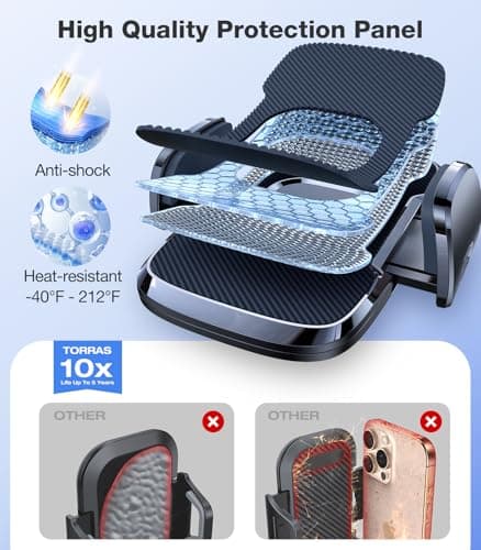 TORRAS 96+LBS Strongest Suction Ultra-Durable Cell Car Phone Holder Mount — view 5