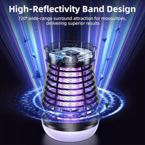 Rechargeable Fly Zapper, Portable Mosquito Killer Lamp,Camping Bug Zapper — view 5