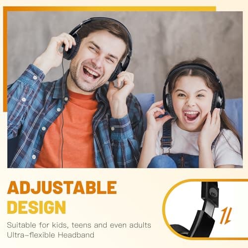 Rockpapa Comfort Foldable Kids Headphones Wired for School/Travel — view 3